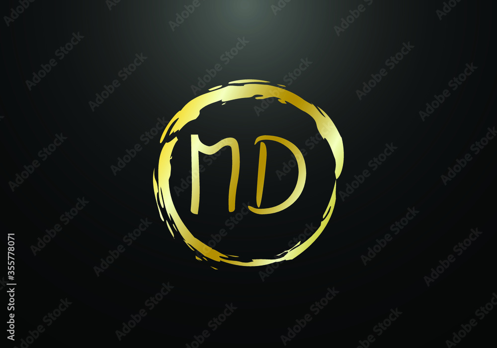 Initial Monogram Letter M D Logo Design Vector Template. M D Letter Logo Design Initial Monogram Letter M D Logo Design Vector Template. M D Letter Logo Design