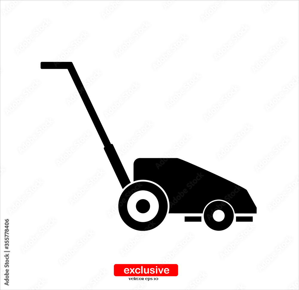 lawn mower icon.Flat design style vector illustration for graphic and web design. lawn mower icon.Flat design style vector illustration for graphic and web design.