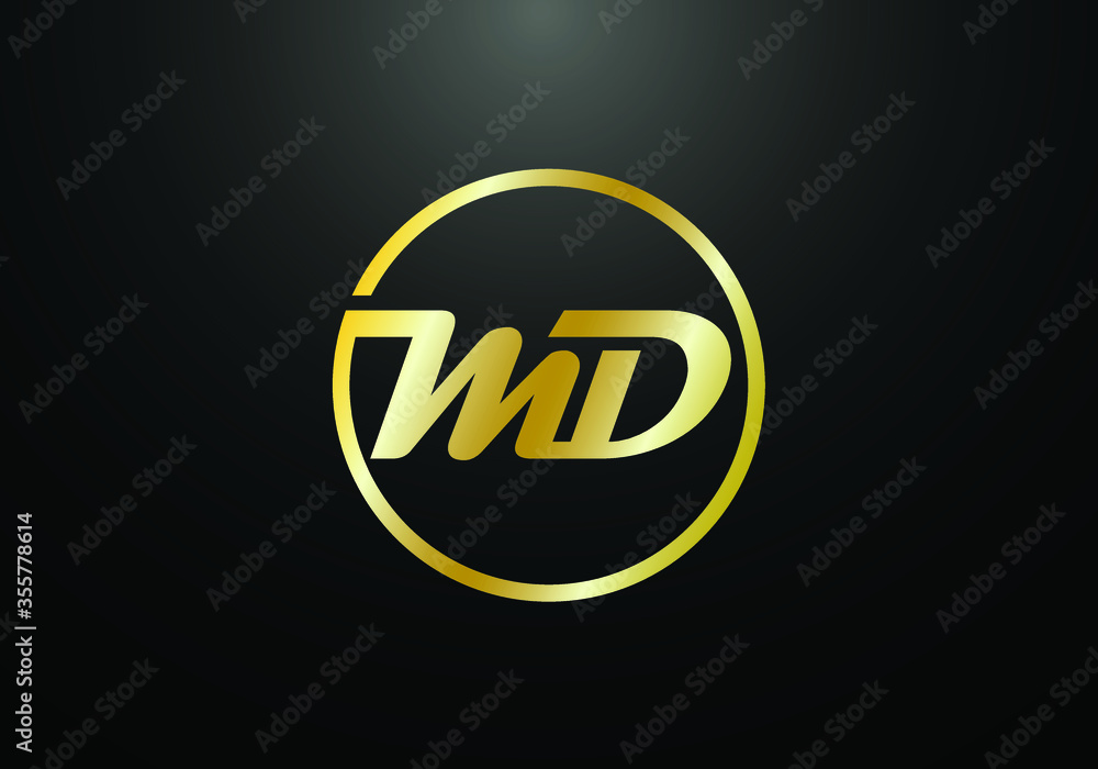 Initial Monogram Letter M D Logo Design Vector Template. M D Letter Logo Design Initial Monogram Letter M D Logo Design Vector Template. M D Letter Logo Design