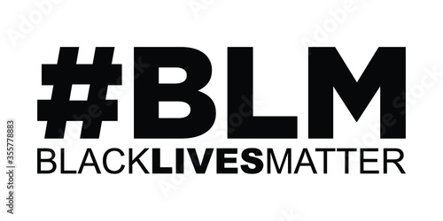 Black Lives Matter. Text message for protest action. Vector Illustration.