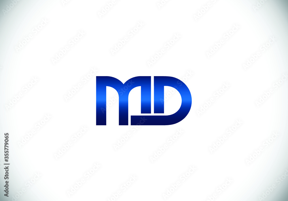 Initial Monogram Letter M D Logo Design Vector Template. M D Letter Logo Design Initial Monogram Letter M D Logo Design Vector Template. M D Letter Logo Design