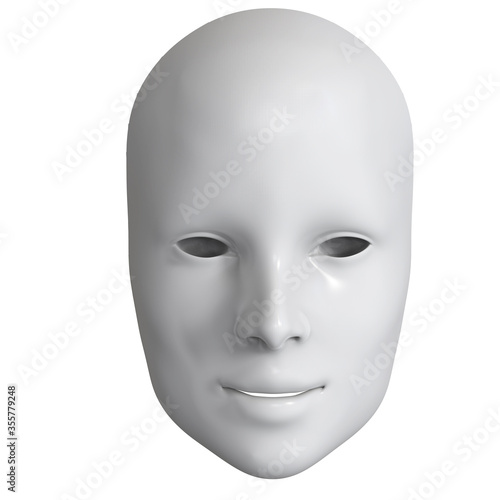 white face mask isolated