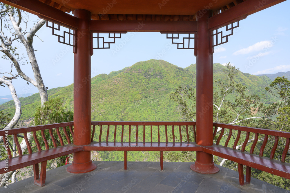 Chinese park Chinese-style pavilion building frame Chinese park Chinese-style pavilion building frame