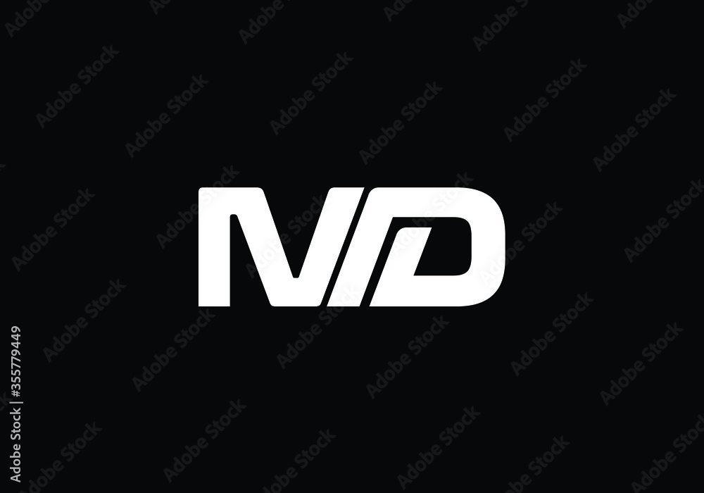 Initial Monogram Letter M D Logo Design Vector Template. M D Letter Logo Design Initial Monogram Letter M D Logo Design Vector Template. M D Letter Logo Design