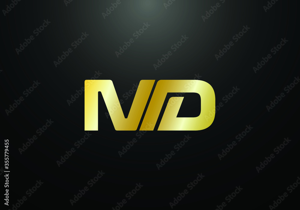 Initial Monogram Letter M D Logo Design Vector Template. M D Letter Logo Design Initial Monogram Letter M D Logo Design Vector Template. M D Letter Logo Design