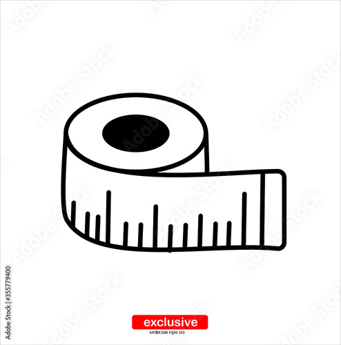 measuring tape icon.Flat design style vector illustration for graphic and web design.