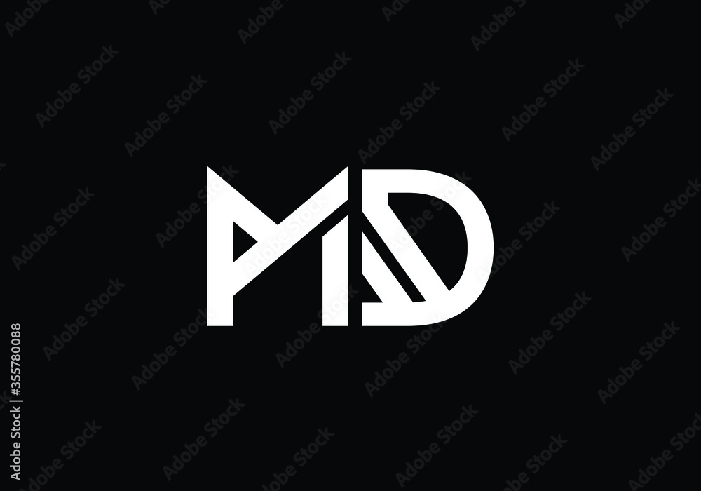 Initial Monogram Letter M D Logo Design Vector Template. M D Letter Logo Design Initial Monogram Letter M D Logo Design Vector Template. M D Letter Logo Design