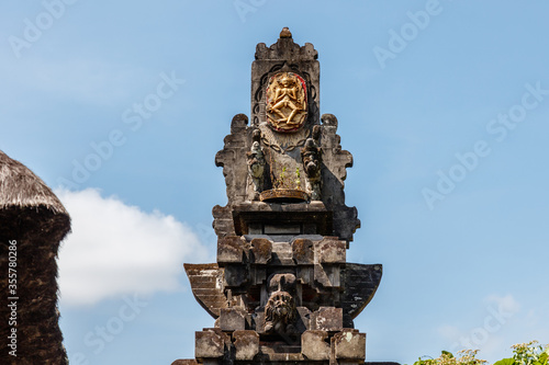 Throne altar for Acintya (or Sang Hyang Widhi Wasa), Balinese Hindu supreme god at a temple. Bali, Indonesia. photo