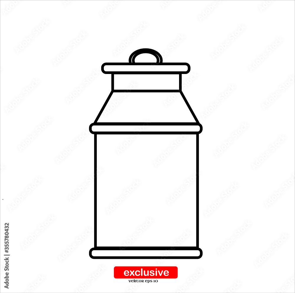 milk urn, milk jug icon.Flat design style vector illustration for graphic and web design. milk urn, milk jug icon.Flat design style vector illustration for graphic and web design.