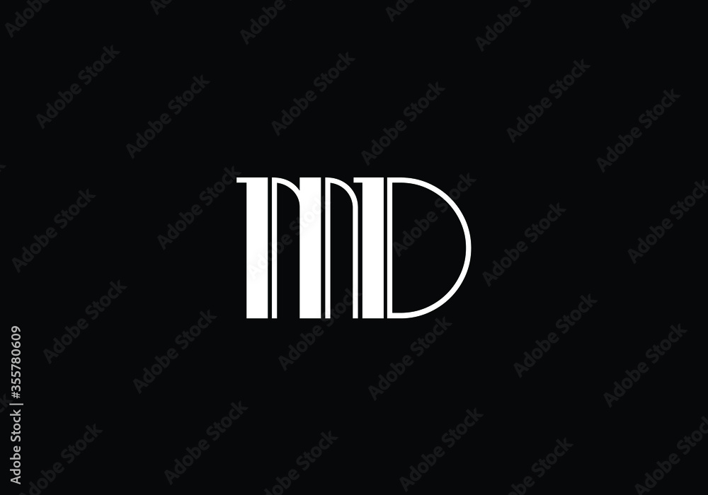 Initial Monogram Letter M D Logo Design Vector Template. M D Letter Logo Design Initial Monogram Letter M D Logo Design Vector Template. M D Letter Logo Design