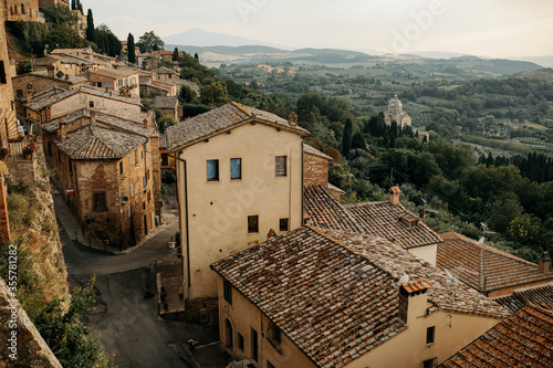 Sightseeing in Montepulciano, a medieval and Renaissance hill town and comune in the Italian province of Siena in southern Tuscany.