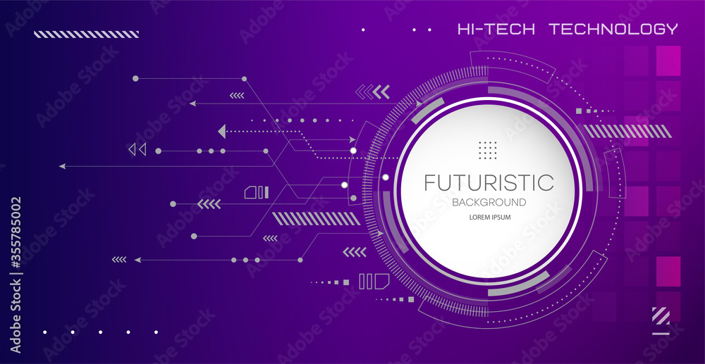Obraz premium Abstract circuit board technology. Technological design. High tech digital technology concept.Vector