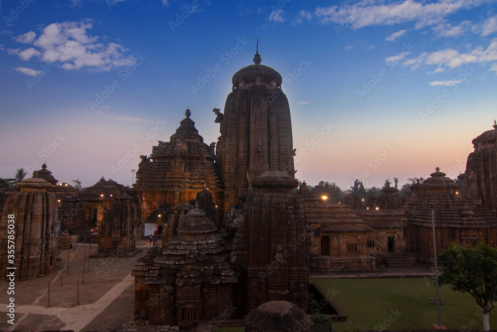Fototapeta premium Lingaraj Temple, built in 11th century, is dedicated to Lord Shiva and is considered as the largest temple of the city.Old Town, Bhubaneswar, Odisha, India