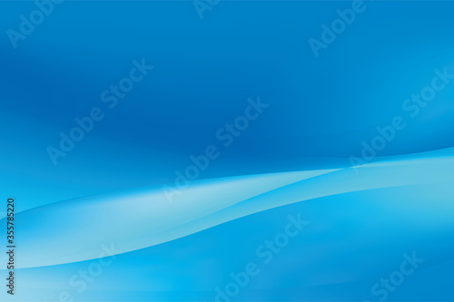 Abstract Smooth Blue Wave Background Design  Dynamic Blue Background Template Vector