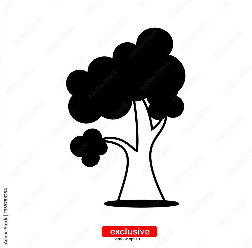 tree icon.Flat design style vector illustration for graphic and web design. tree icon.Flat design style vector illustration for graphic and web design.