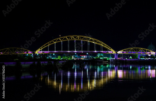 Bridge luminescent purple, Tanah Grogot Indonesia