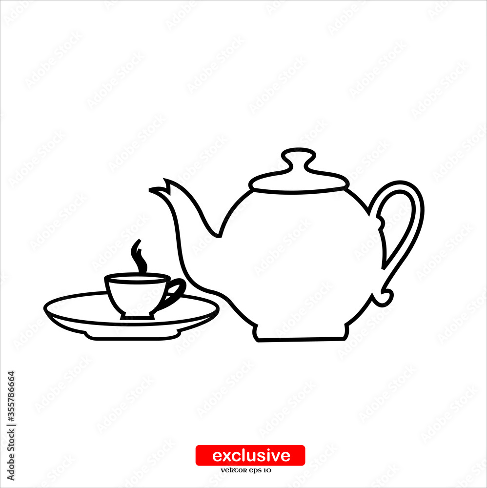 pouring tea party icon.Flat design style vector illustration for graphic and web design. pouring tea party icon.Flat design style vector illustration for graphic and web design.