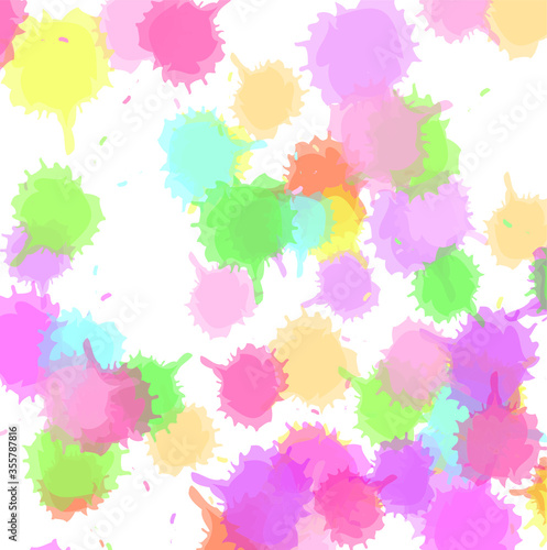 Abstract colorful paint brush and flick colours pattern background. nice watercolor paint splash texture background.