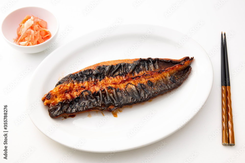 Japanese cuisine Unagi Kabayaki pickled ginger Japanese cuisine Unagi Kabayaki pickled ginger