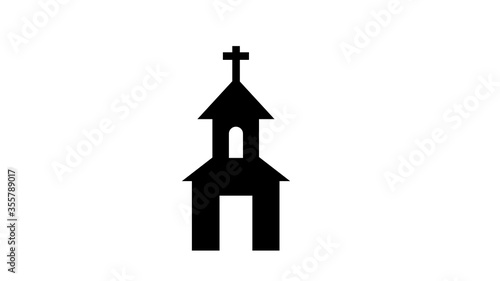 Orthodox church icon black illustration 