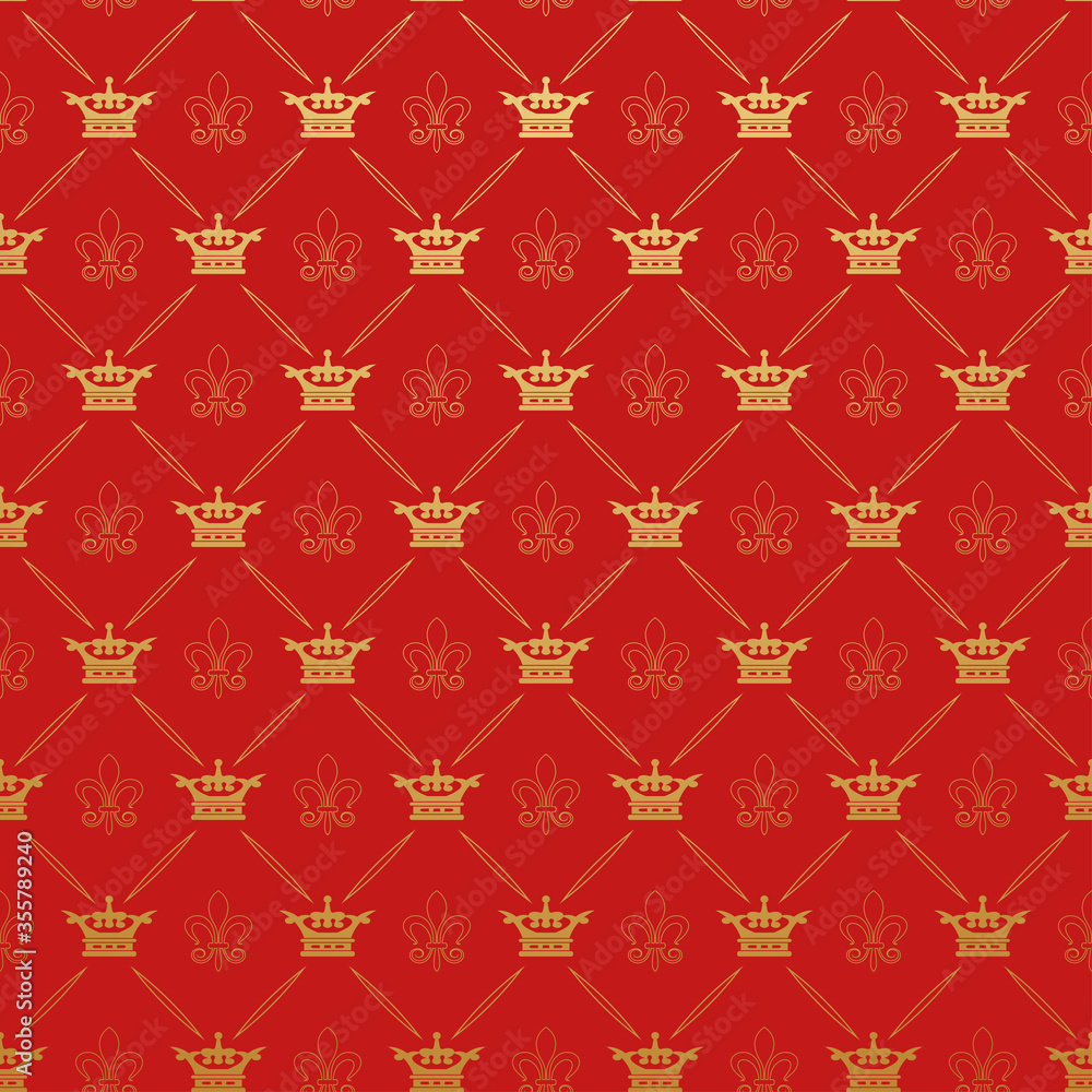 Red Royal Background Wallpaper Texture Pattern Vector Illustration