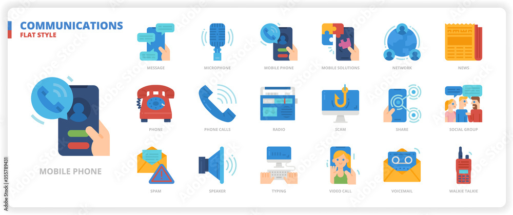 Communication icon set Communication icon set