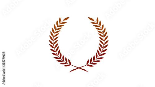 Amazing red & brown dark wheat icon on white background