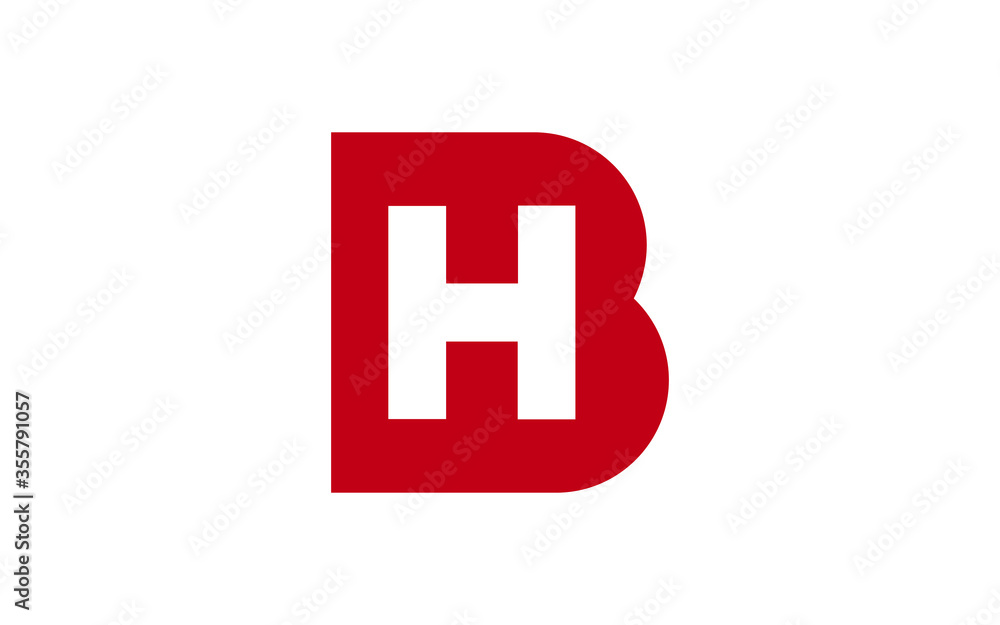 BH or HB Letter Initial Logo Design, Vector Template BH or HB Letter Initial Logo Design, Vector Template