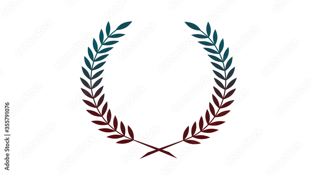 Amazing cyan and red dark wheat icon on white background Amazing cyan and red dark wheat icon on white background