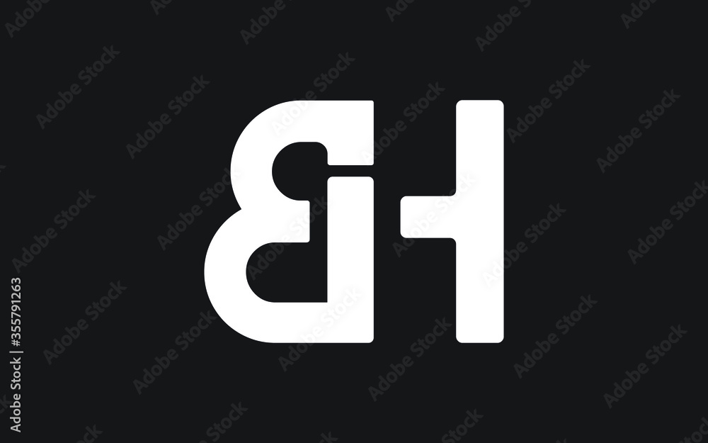 BH or HB Letter Initial Logo Design, Vector Template BH or HB Letter Initial Logo Design, Vector Template