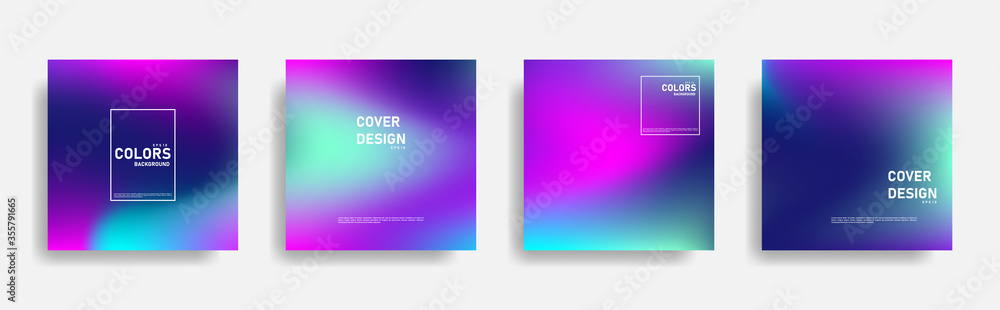 Abstract fluid gradient cover design. Smooth colorful backgrounds.