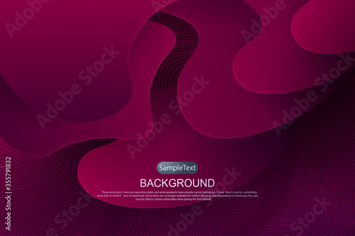 Dark pink background with a gradient, abstract oval shapes, thin wavy stripes