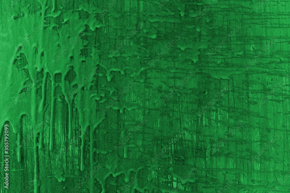 Obraz premium grunge green surface with concrete blots texture - fantastic abstract photo background
