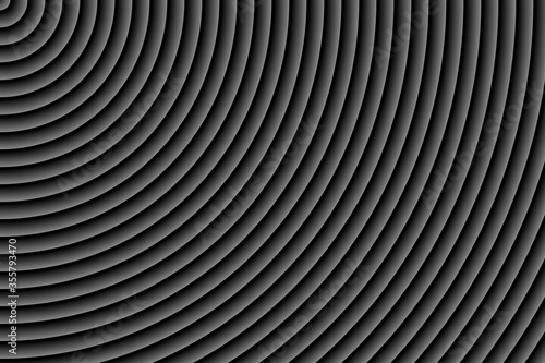 Abstract image of half circle in dark or black with shadow gradient for background textured.