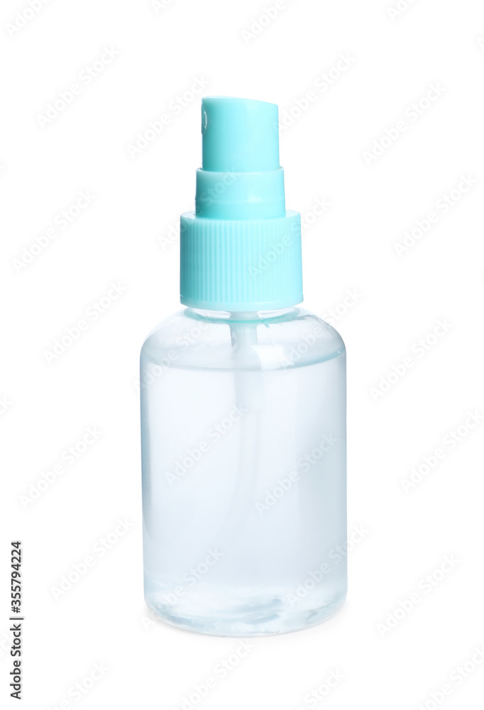 Spray bottle with antiseptic isolated on white Spray bottle with antiseptic isolated on white