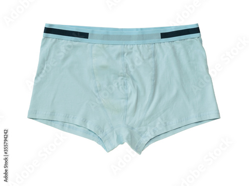 Light men's underwear isolated on a white background.