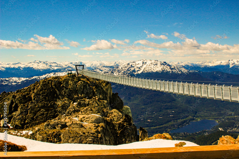 Fototapeta premium whistler suspension bridge in British columbia canada. this will