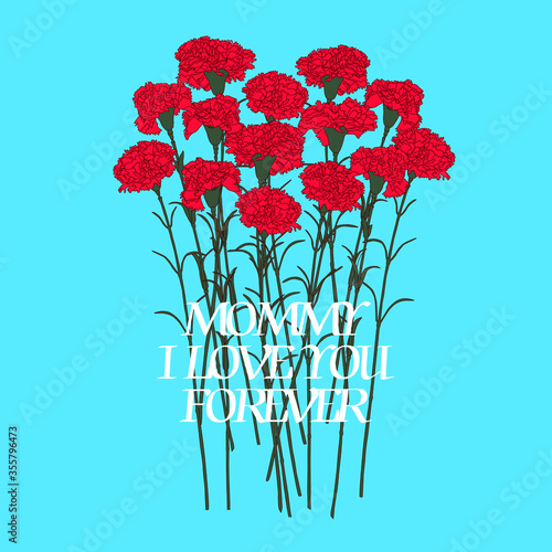Mothers day flower carnation illustration