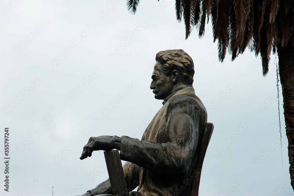 Fototapeta premium Monument of Memed Abashidze on the Europe square, Batumi