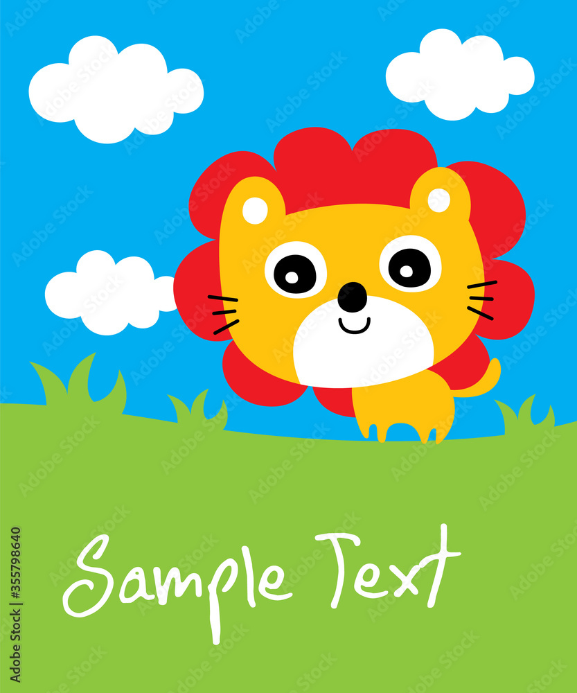 cute lion cartoon vector cute lion cartoon vector