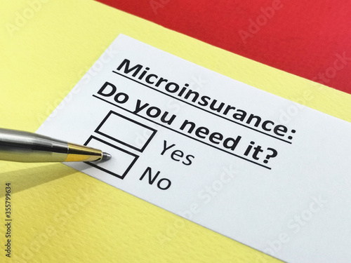 Questionnaire about insurance photo