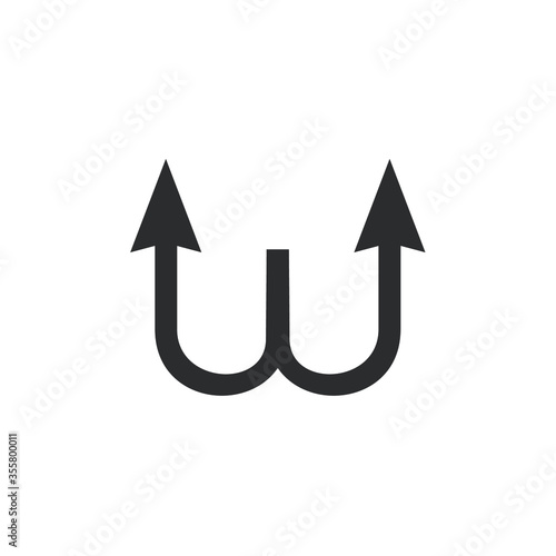 Letter w arrow logo in vector
