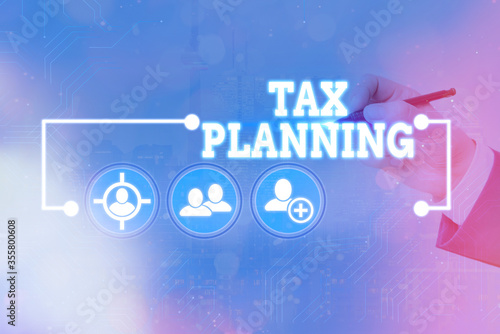 Text sign showing Tax Planning. Business photo showcasing analyzing financial income and planning business accounting photo