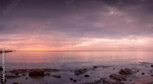 Fototapeta Naklejka Na Ścianę i Meble -  Panoramic Seaside Sunrise