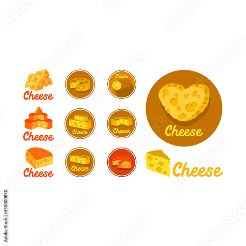 Simple Vector Design of a Cheese in Yellow