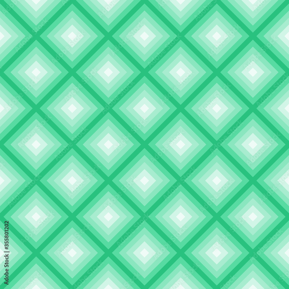 Fototapeta premium Green abstract geometrical background. Modern vector seamless pattern for your design.
