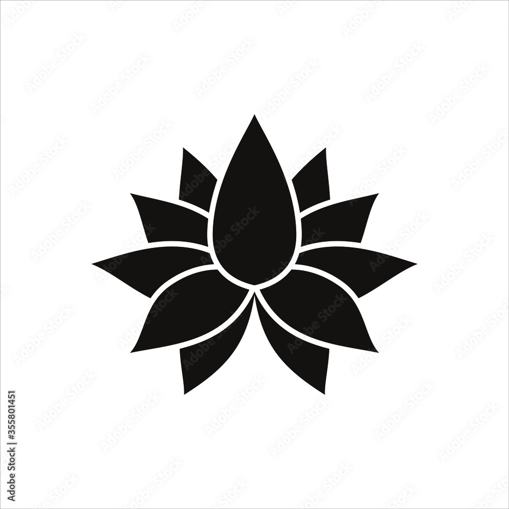 Lotus Flowers icon isolated on white background. Lotus flowers vector trendy and modern design. Lotus Flower design vector icon illustrations for Web, Logo, App, Business, Template.