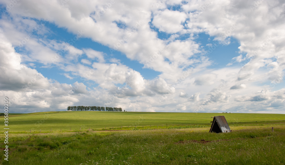 Obraz premium Beautiful landscape for a computer screen saver. Sky with clouds
