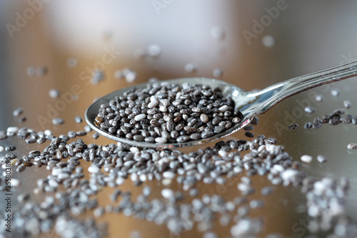 A spoon of Chia Seed