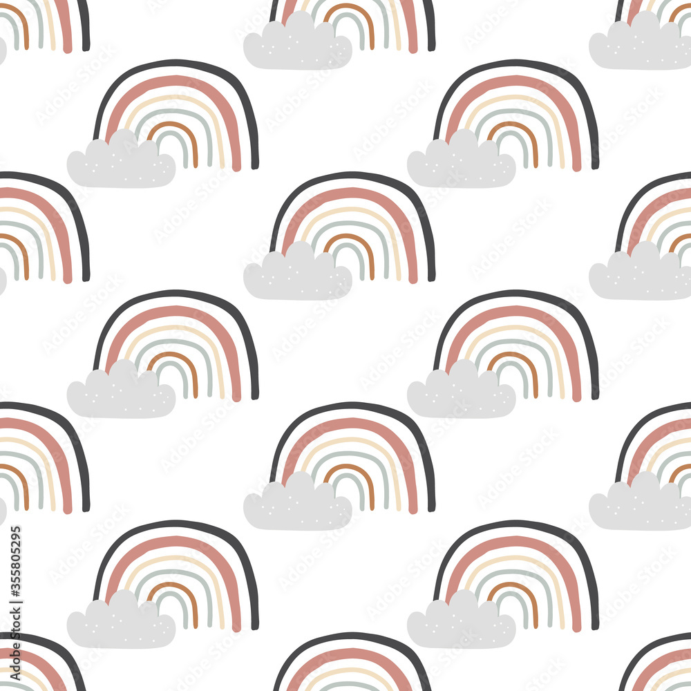 Cute rainbow seamless pattern.Vector illustration for background,wallpaper,frabic.Editable element Cute rainbow seamless pattern.Vector illustration for background,wallpaper,frabic.Editable element